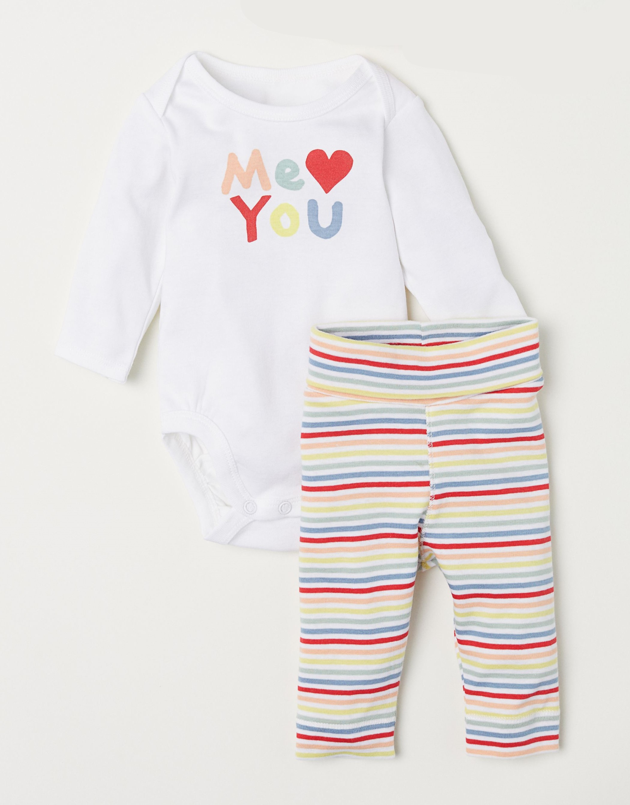 

Комплект (боди, брюки) H&M 56см белый полоска 55141371