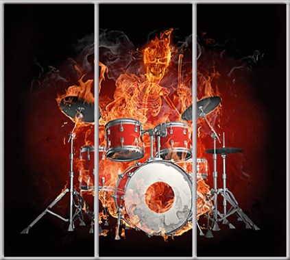 

Шкаф купе Luxe Studio Стандарт-1 Фотопечать Музыка-11 2100x2400x600 трехдверный