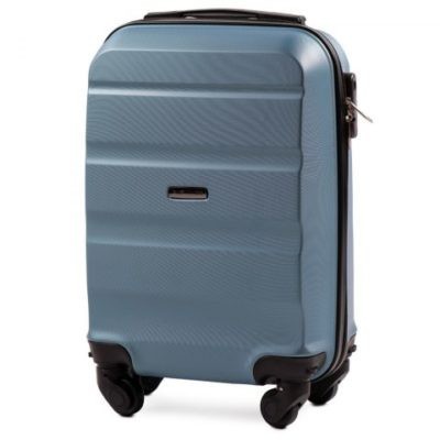 

Мини дорожный пластиковый чемодан WINGS AT01 XS голубой silver blue