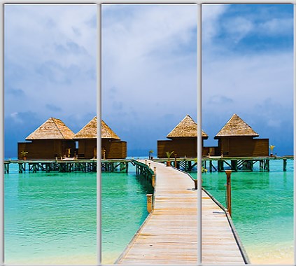 

Шкаф купе Luxe Studio Стандарт-1 Фотопечать Море-8 2100x2200x600 трехдверный