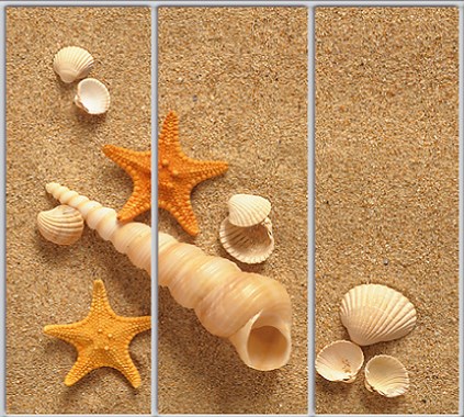 

Шкаф купе Luxe Studio Стандарт-1 Фотопечать Море-46 2100x2100x600 трехдверный