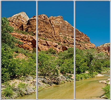 

Шкаф купе Luxe Studio Стандарт-1 Фотопечать Природа-140 2100x2200x600 трехдверный