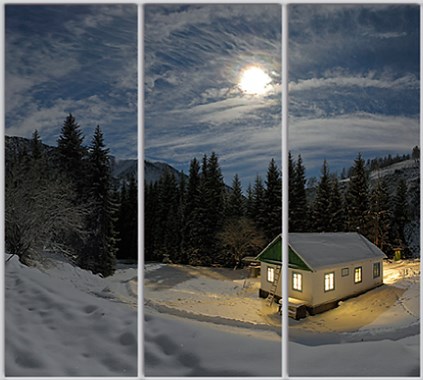 

Шкаф купе Luxe Studio Стандарт-1 Фотопечать Природа-180 2100x2000x600 трехдверный