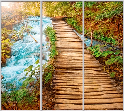 

Шкаф купе Luxe Studio Стандарт-1 Фотопечать Природа-161 2100x2300x600 трехдверный