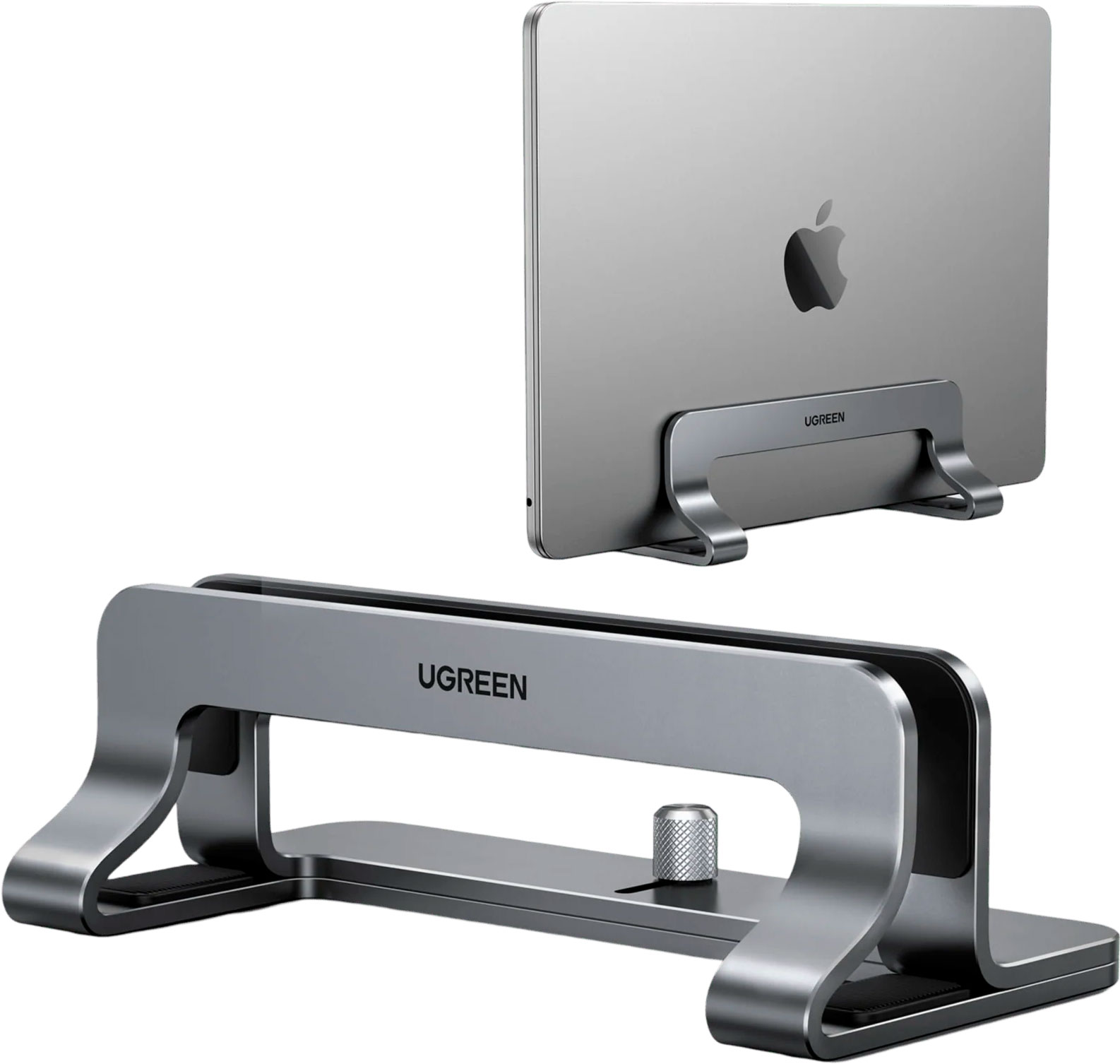 Настільна вертикальна підставка для ноутбука Ugreen LP258 Vertical Laptop Stand Gray (UGR-20471) — фото 2