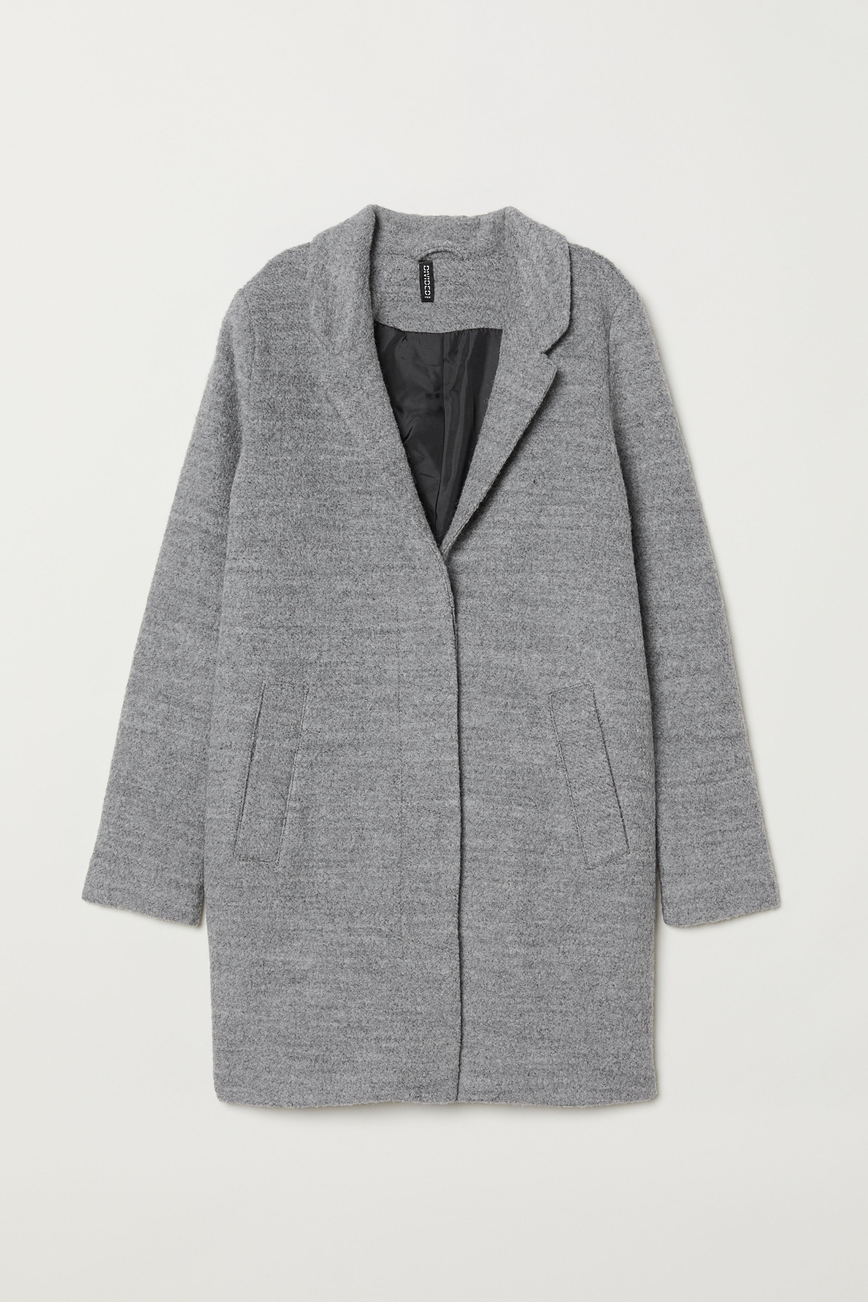 

Пальто H&M  светло серый меланж 6631408, Пальто H&M 42 светло серый меланж 6631408