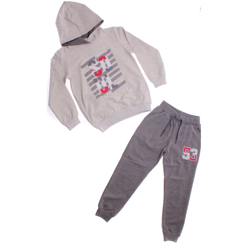 

Футболка с длинным рукавом + Брюки для мальчика BREEZE 13002 116 см м-серый/т-серый (176527)