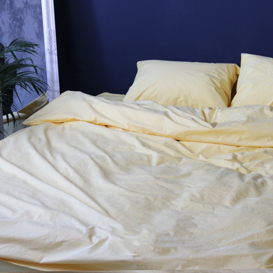 

Постельное белье (комплект) из поплина Хлопковые Традиции семейный желтый PF061-ru