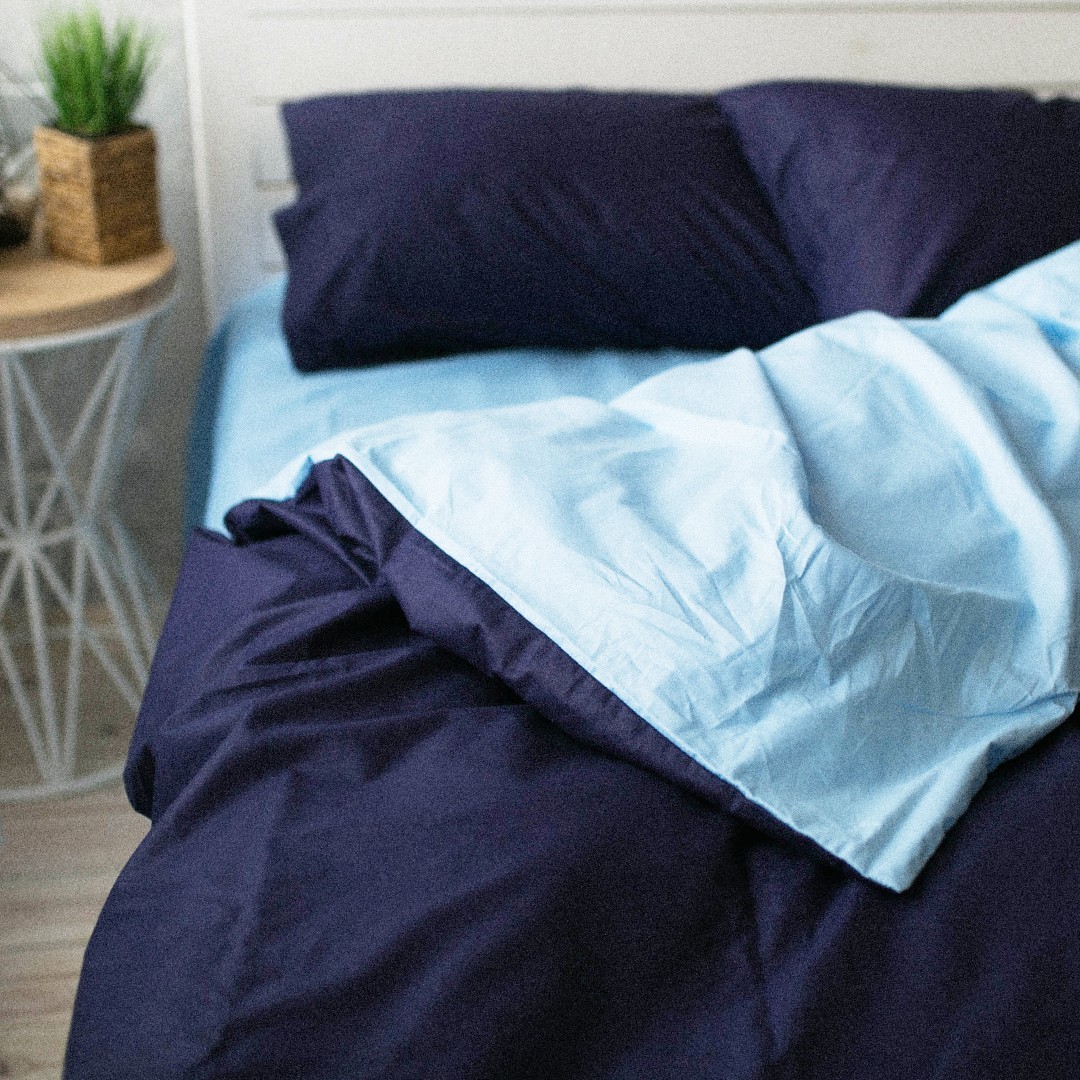 

Постельное белье (комплект) из поплина Хлопковые Традиции полуторний голубой/темно-синий PF024-ru