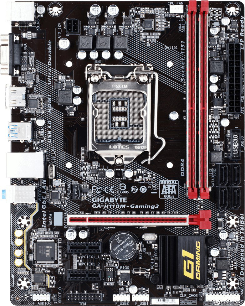 Материнская плата Gigabyte GA-H110M-Gaming 3 (s1151, Intel H110, PCI ...