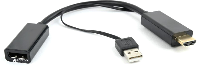 

Кабель Cablexpert HDMI - DisplayPort 0.15 м Black (DSC-HDMI-DP)