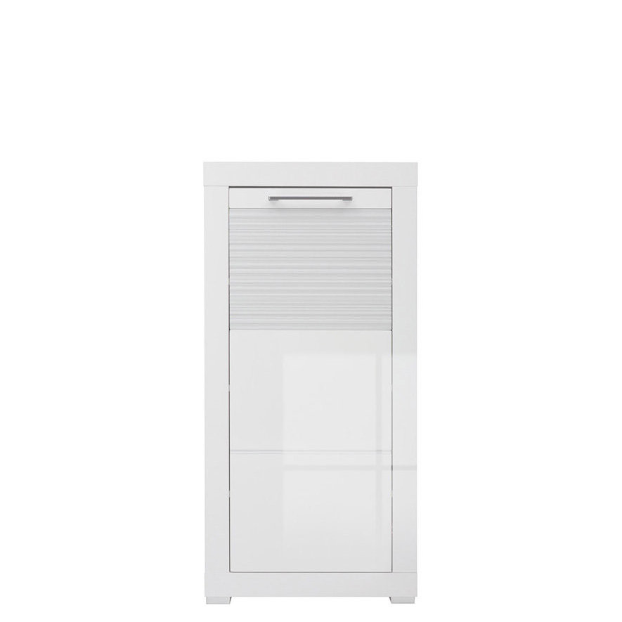 

Шкафчик BRW Флеймс 1D Белый глянец