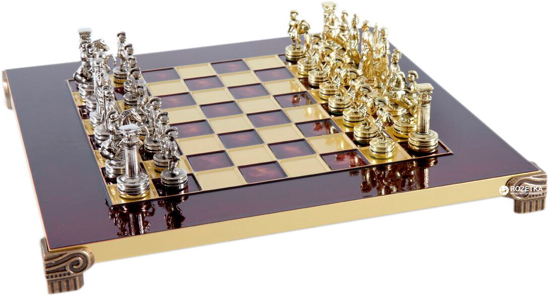 Акція на Шахматы Manopoulos Греко-Римский период в деревянном футляре 28х28 см Красные (S3RED) від Rozetka UA