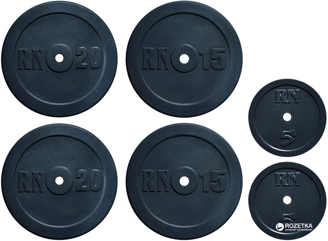 

Набор блинов RN-Sport 80 кг (2x5 кг, 2x15 кг, 2x20 кг) (RNset80)