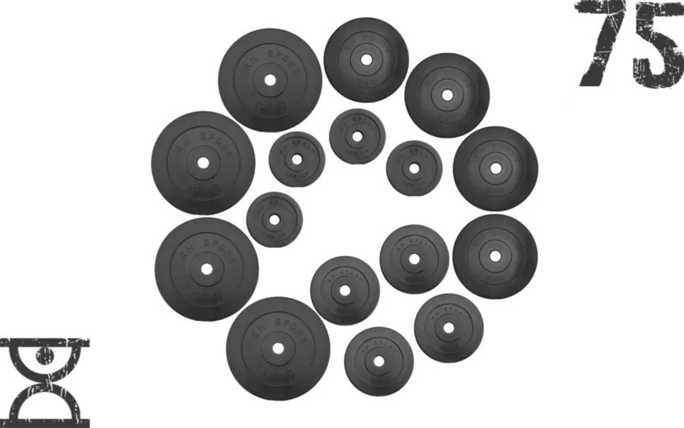 

Комплект битумных дисков RN-Sport 75 кг (4x10 кг, 4x5 кг, 4x2.5 кг, 4x1.25 кг) (RNbitset75)