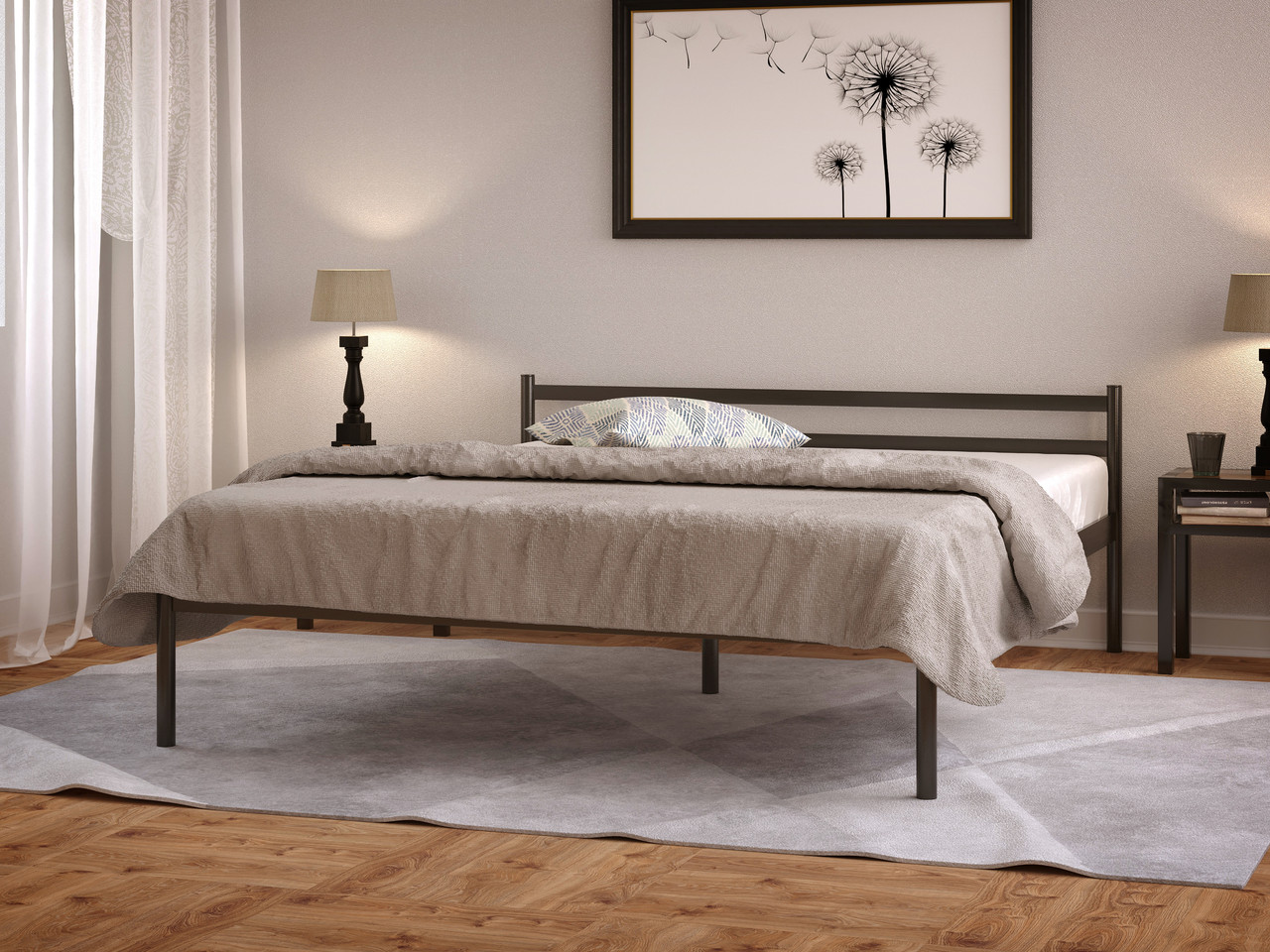 

Кровать металлическая COMFORT (КОМФОРТ) ТМ МЕТАКАМ 90х190