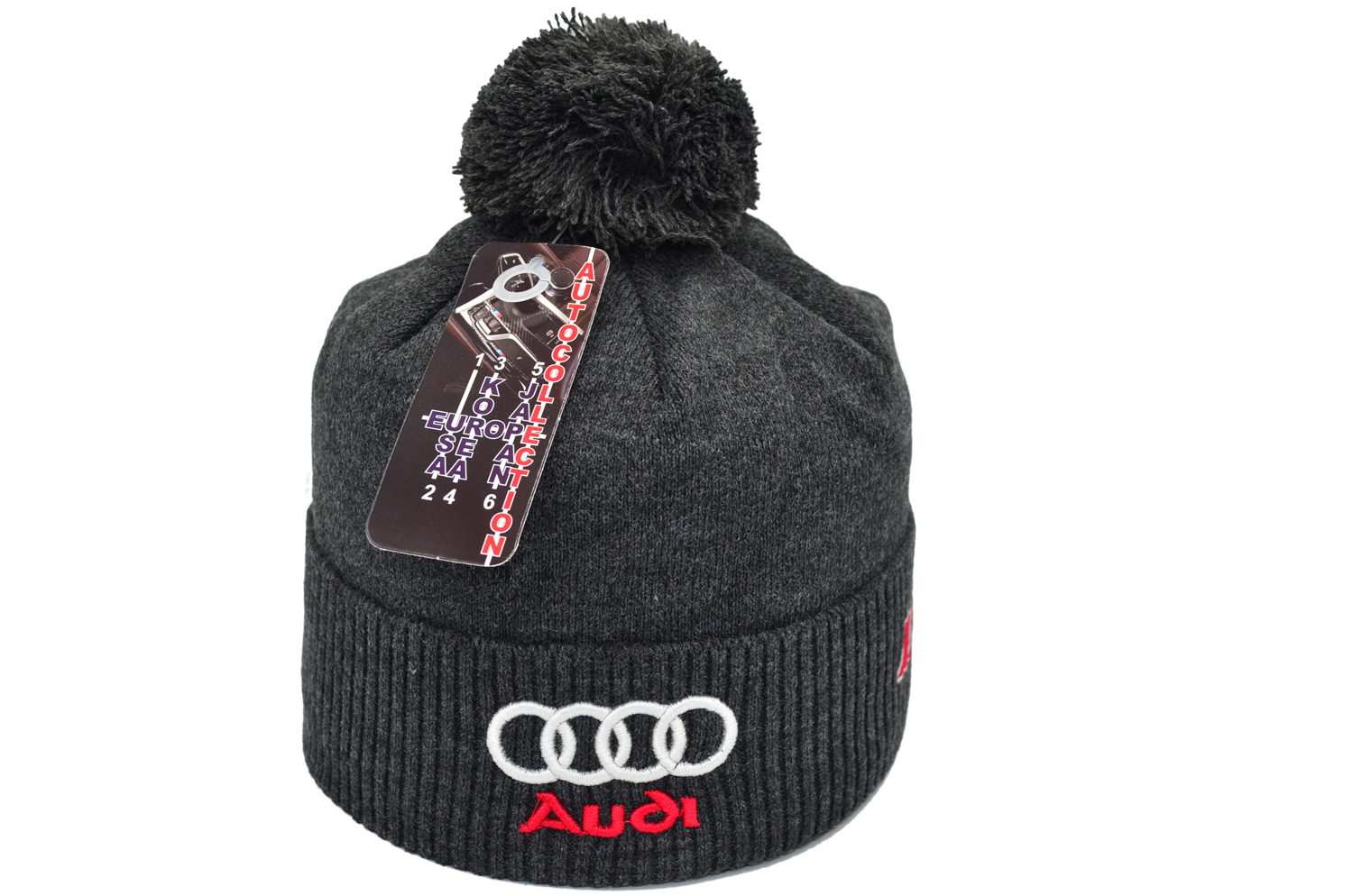 

Шапка з помпоном Flexfit Audi 53-57 см Темно-серая (F-0918-127)