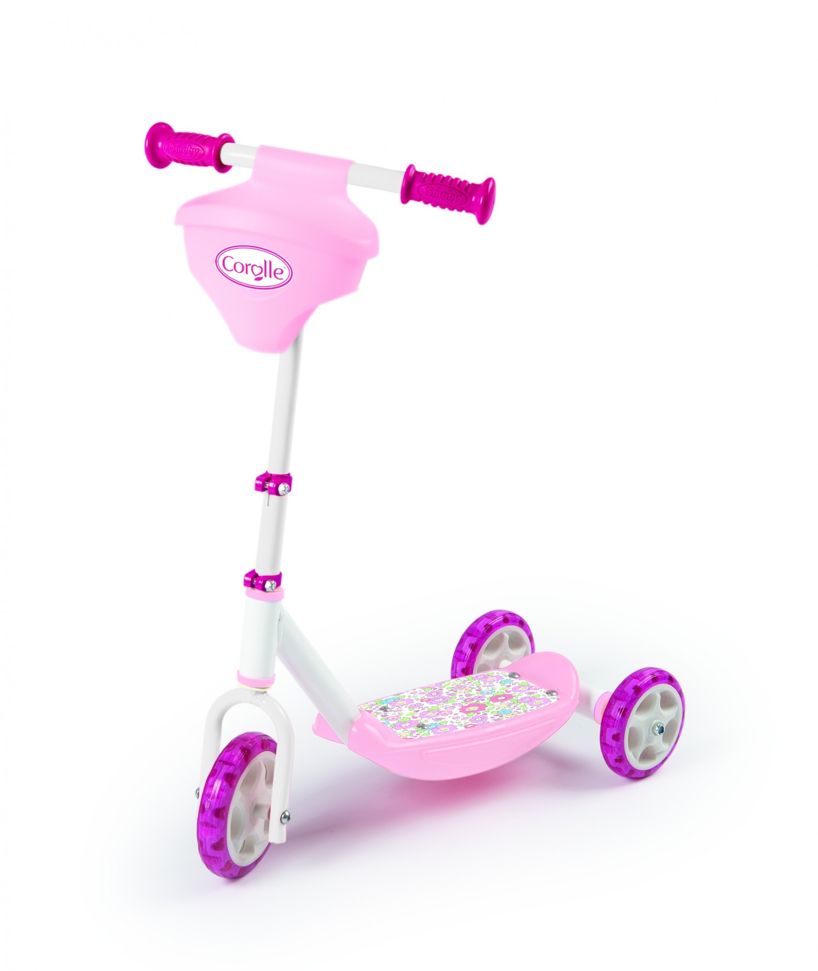 

Детский самокат Smoby Королле трехколесный 55х32х70 см (750179)