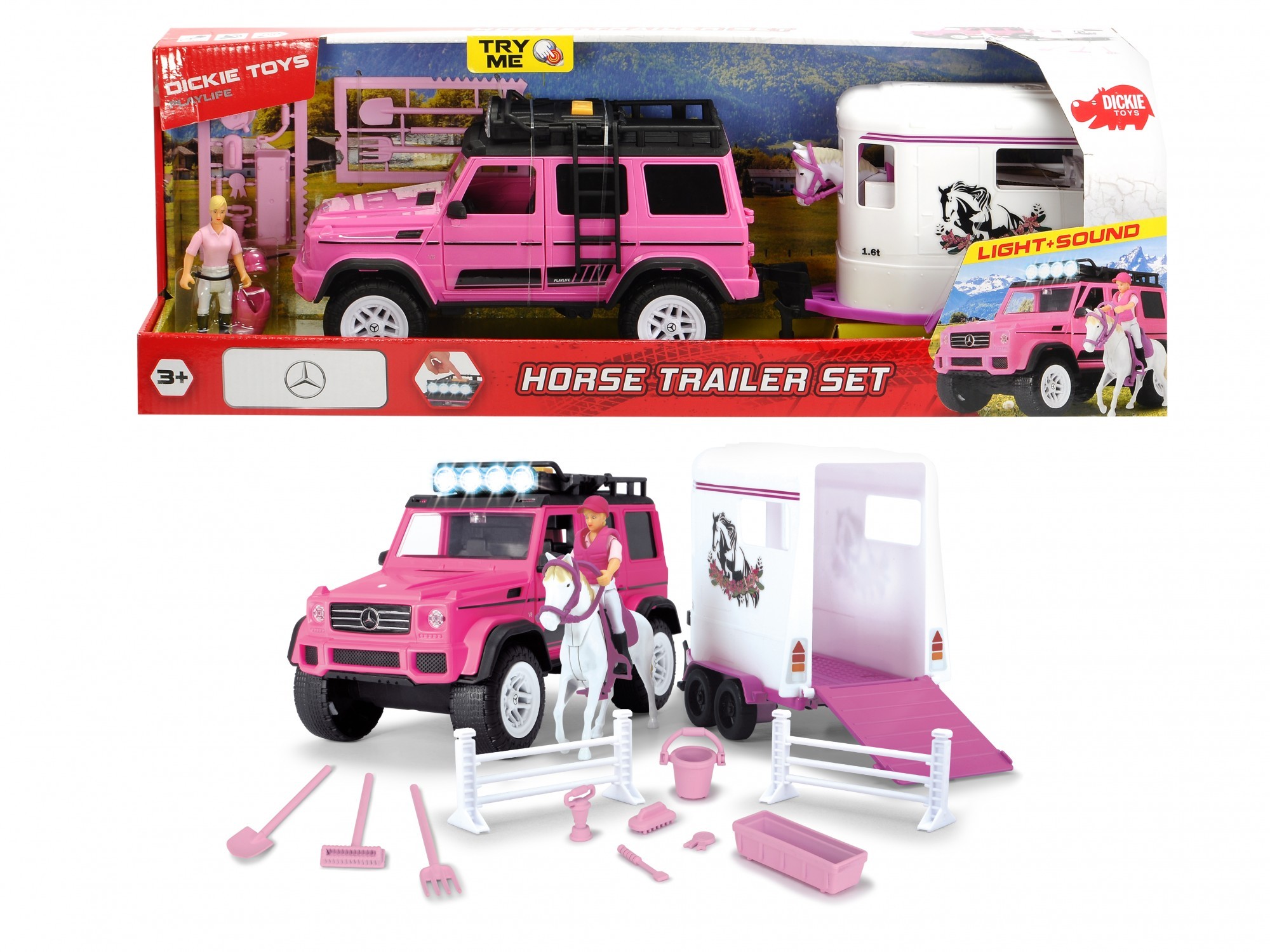 

Игровой набор Dickie Toys Плейлайф Перевозка лошадей (3838007)