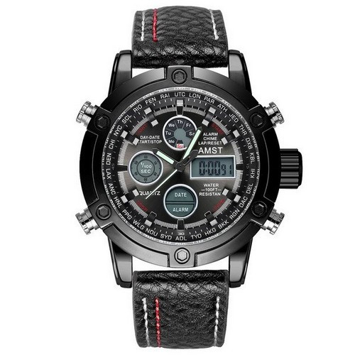 

Часы наручные AMST 3022 All Black Fluted Wristband