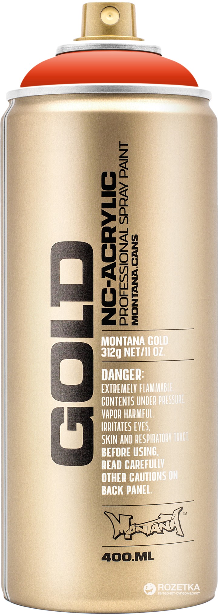 

Акриловая краска-спрей Montana Gold 2090 Красно-оранжевый 400 мл (Red Orange) (4048500284298)
