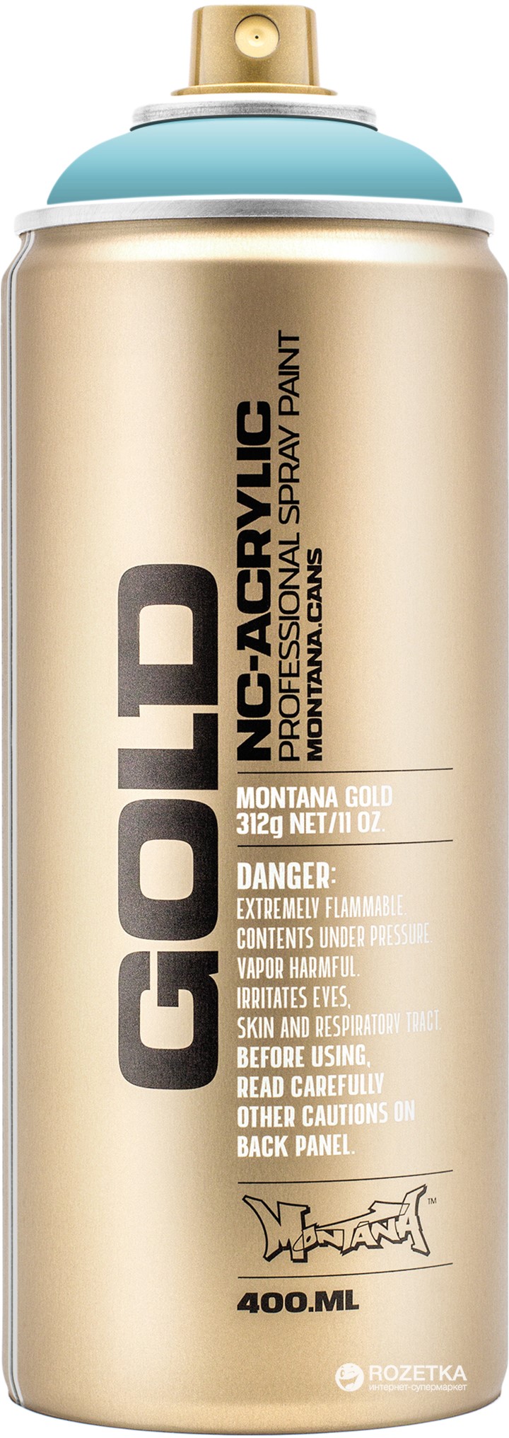 

Акриловая краска-спрей Montana Gold S5000 Голубой шок 400 мл (Blue Light) (4048500285691)