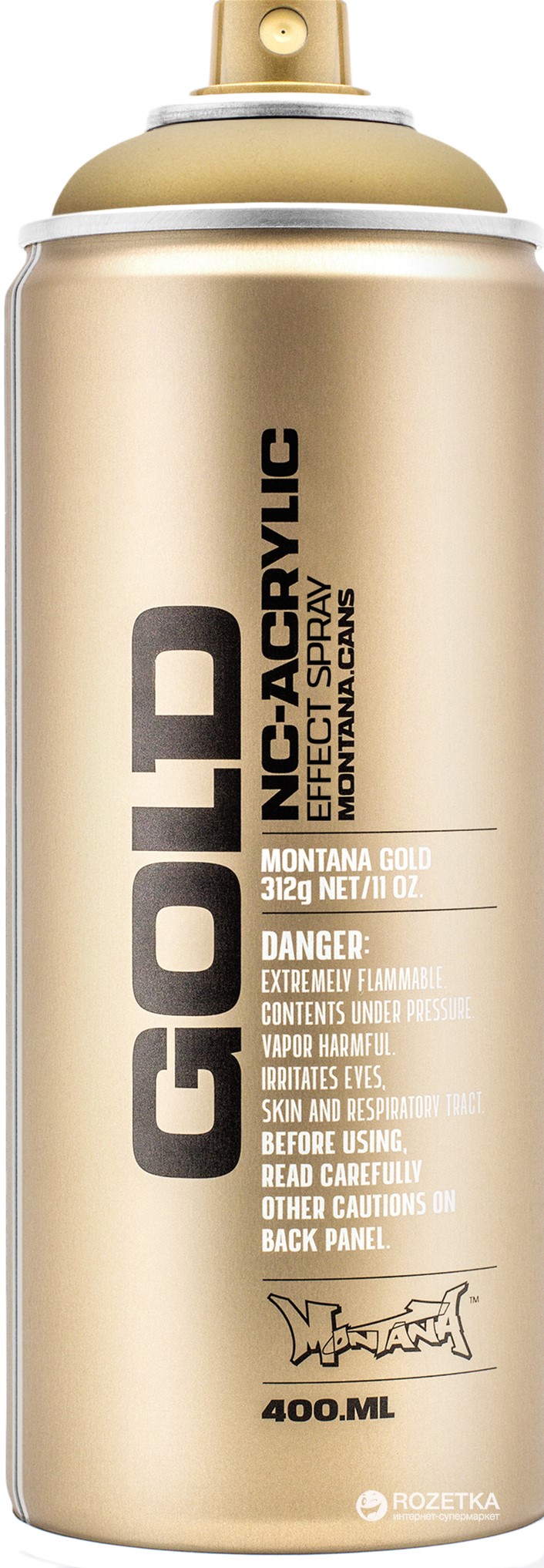 

Акриловая краска-спрей Montana Gold M3010 Золотой мат 400 мл (Gold Matt) (369759) (4048500369759)