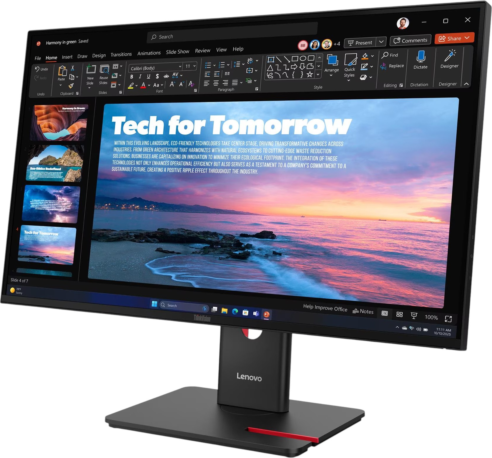 фото Монітор Lenovo T27QD-40 (64AAGAT2UA)