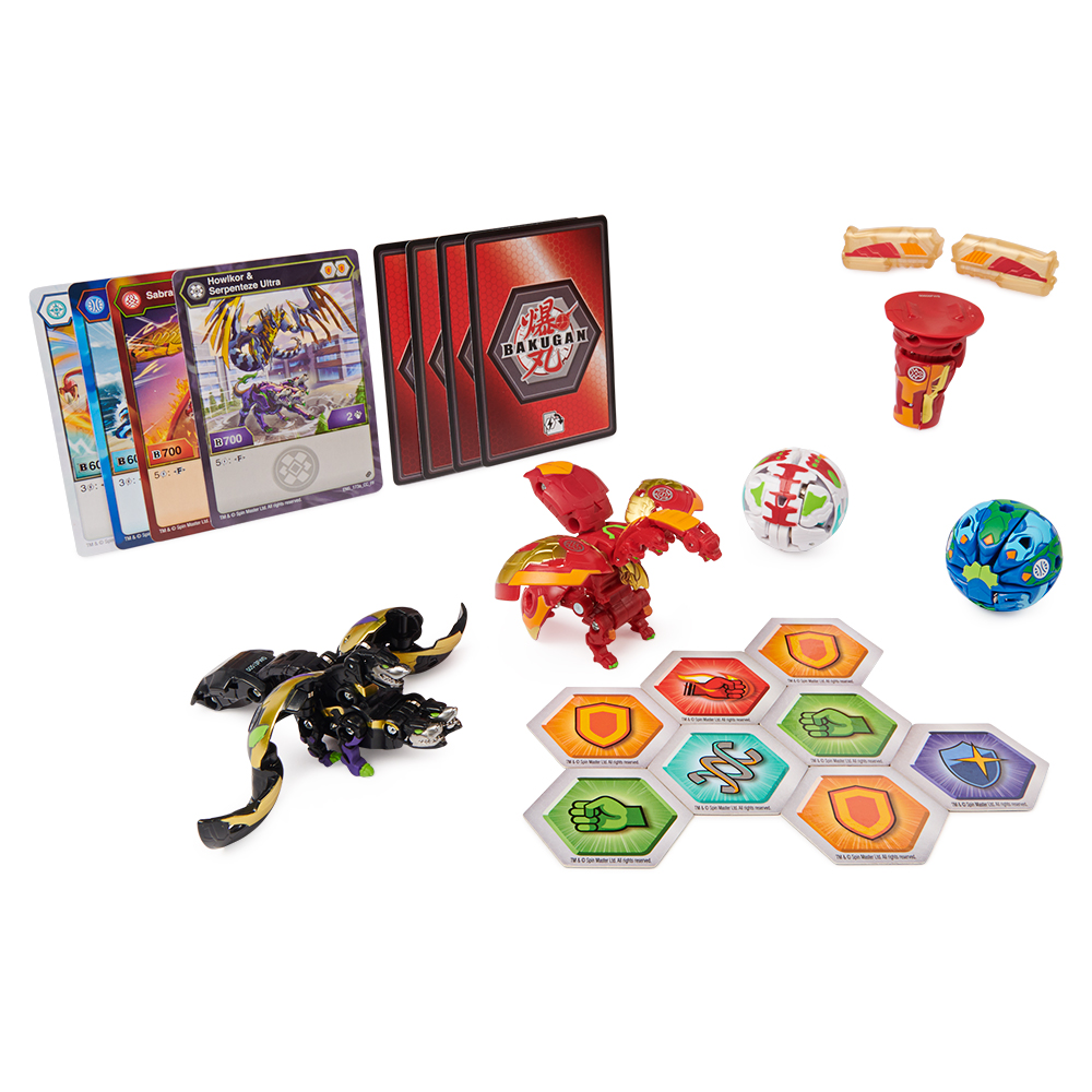 

Bakugan Armored Alliance: Боевой набор из четырех бакуганов с оружием (Сабра и Холкор)