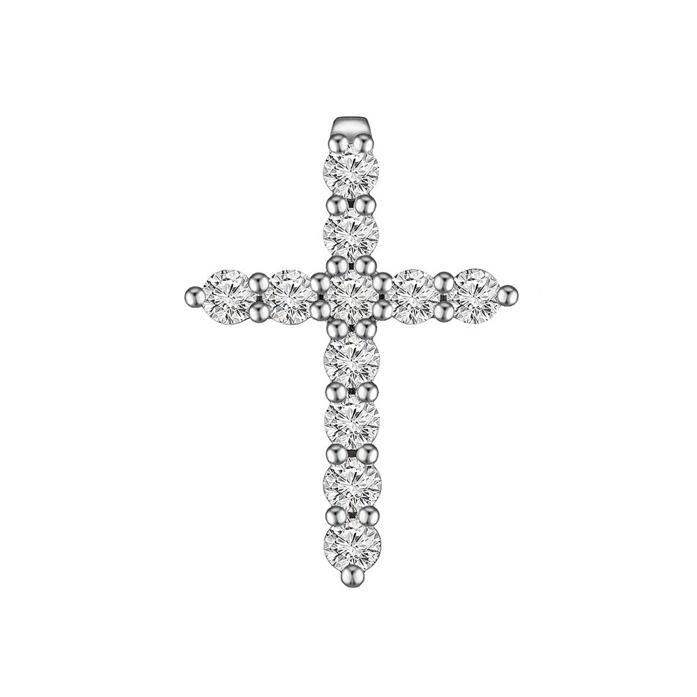 

Золотой крестик с бриллиантами 1,2ct, d/3.0 мм Congress Diamond (Т 3.0L)