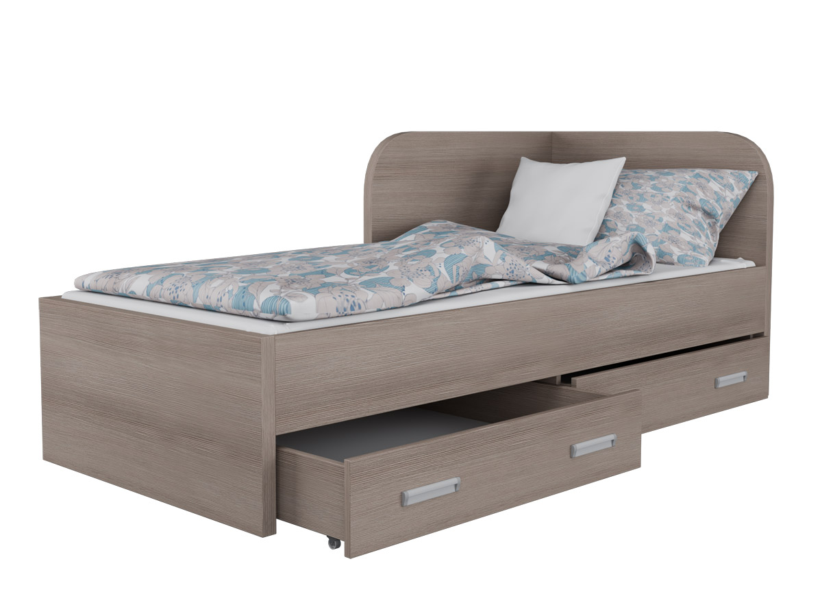 Кровать односпальная под матрас 800 х 1900 мм MebelLoft КАМА 0413 ...