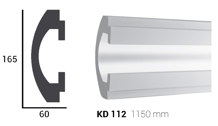 

Карниз для скрытого освещения Tesori KD112 115см