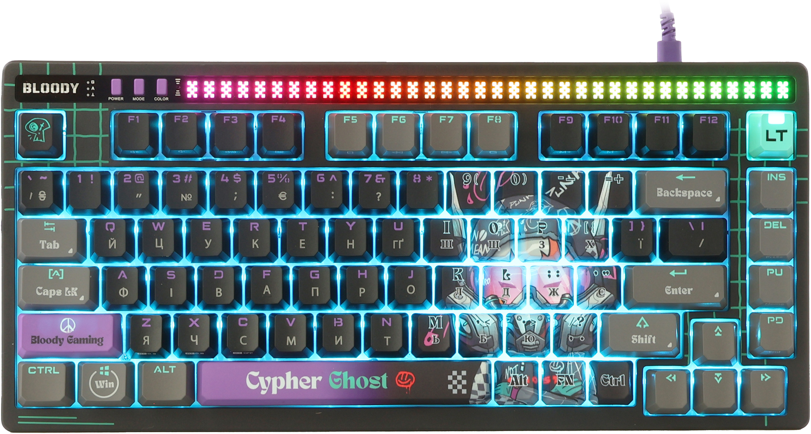Клавиатура проводная A4Tech Bloody AT75 Alpha Optical Switch