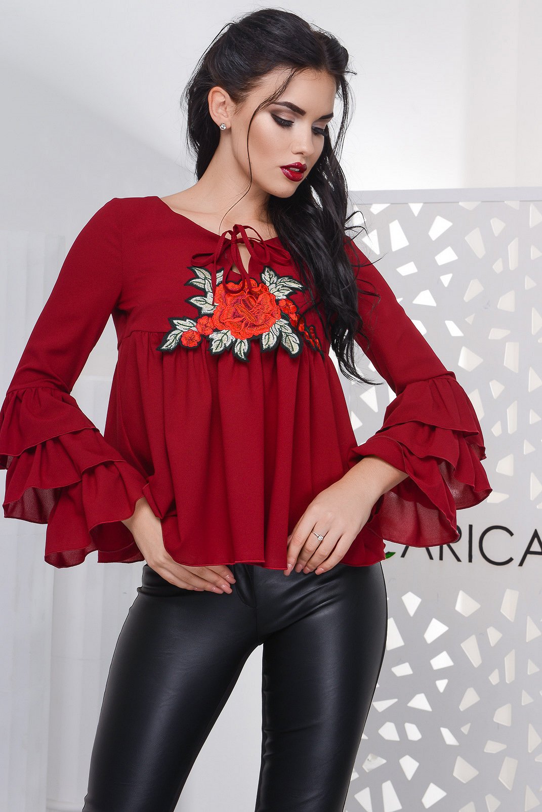 

Блузка BK-7618-16 Pretty Woman L марсала