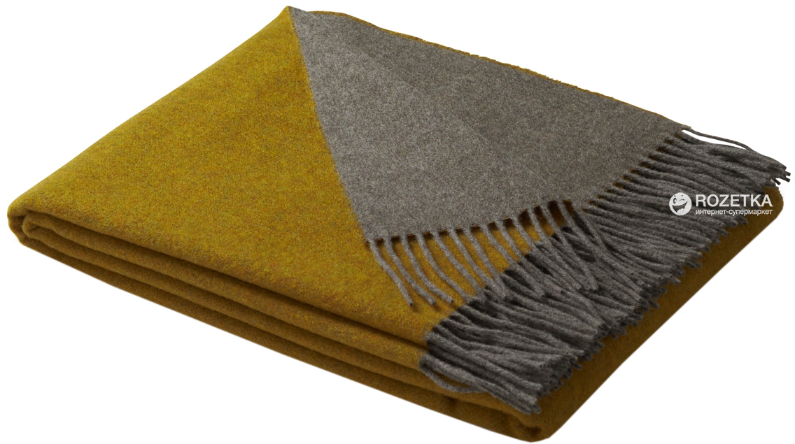 

Плед Biederlack Dark Velvet Ocker-Grau 130x170 см