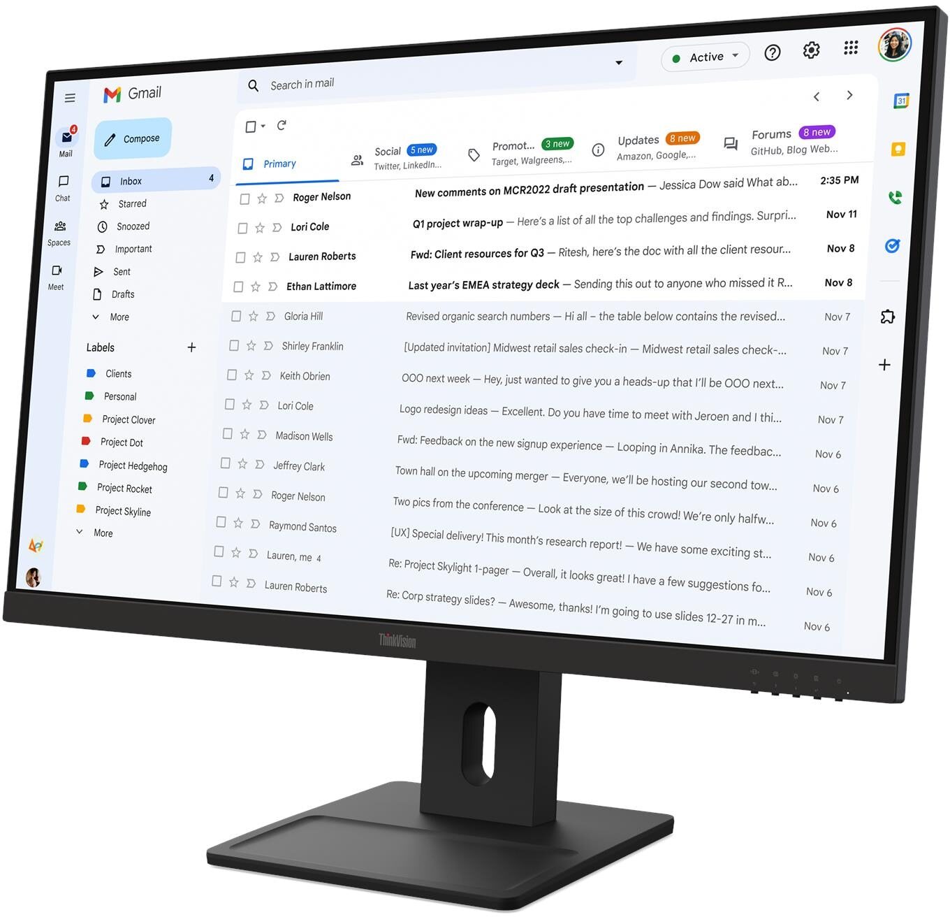 фото Монитор Lenovo ThinkVision E27-40 (64BCMAT4EU)
