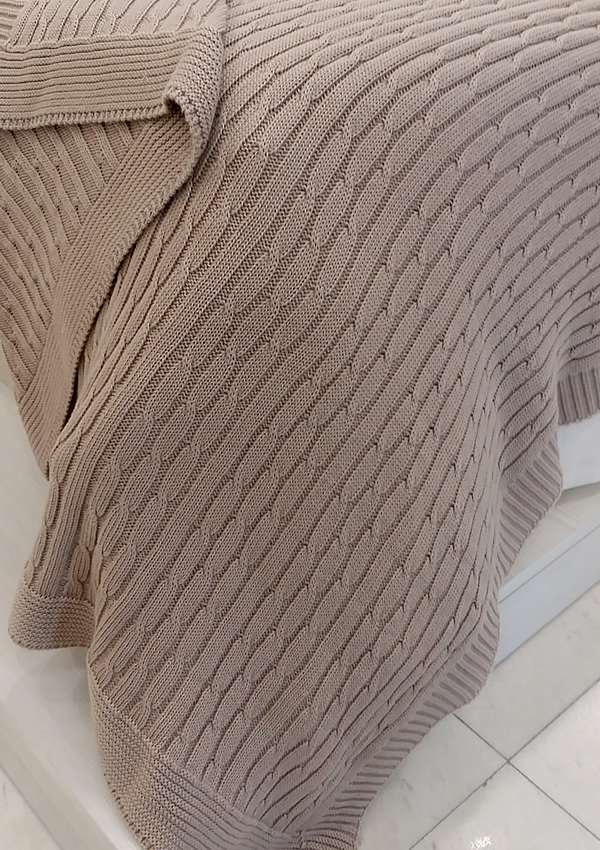 

Плед Erem Textile Alpaca вязанный 130х170 см бежевый