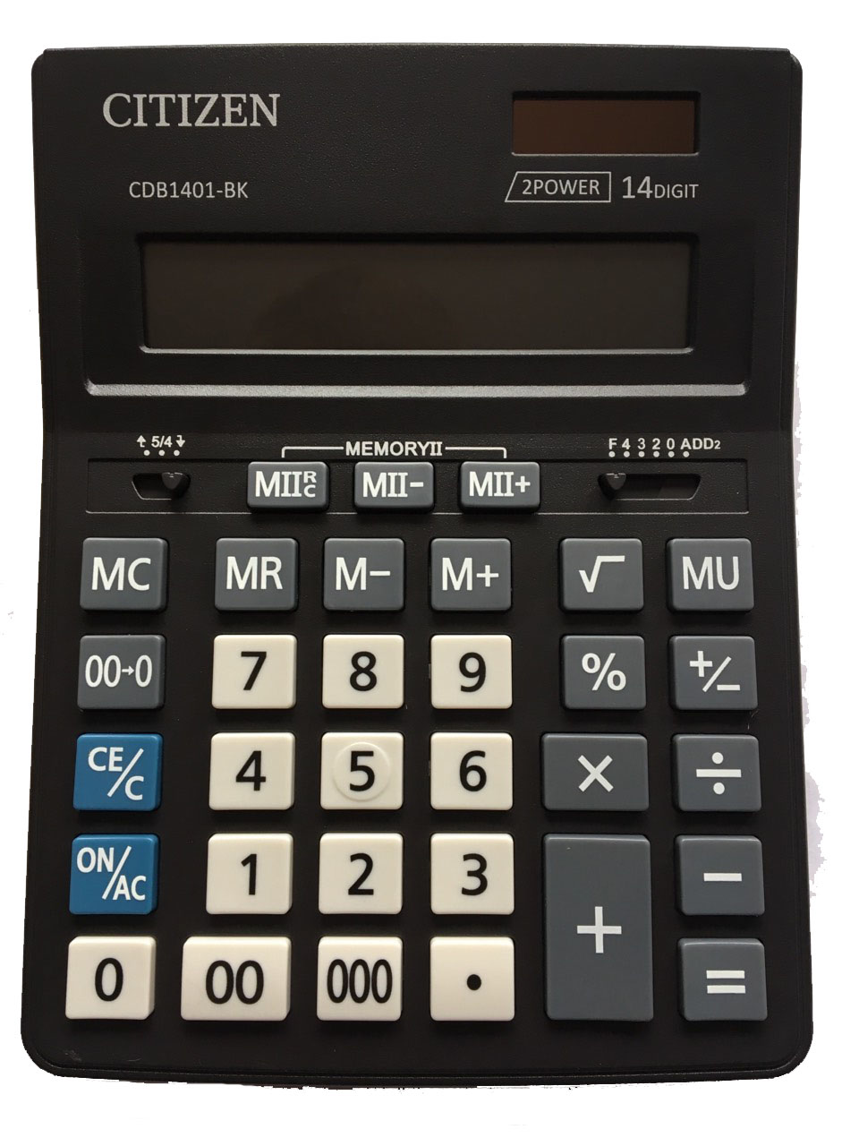 

Калькулятор бухгалтерский Citizen 155x205x35 мм 14 разрядный черный (CDB 1401 BK)