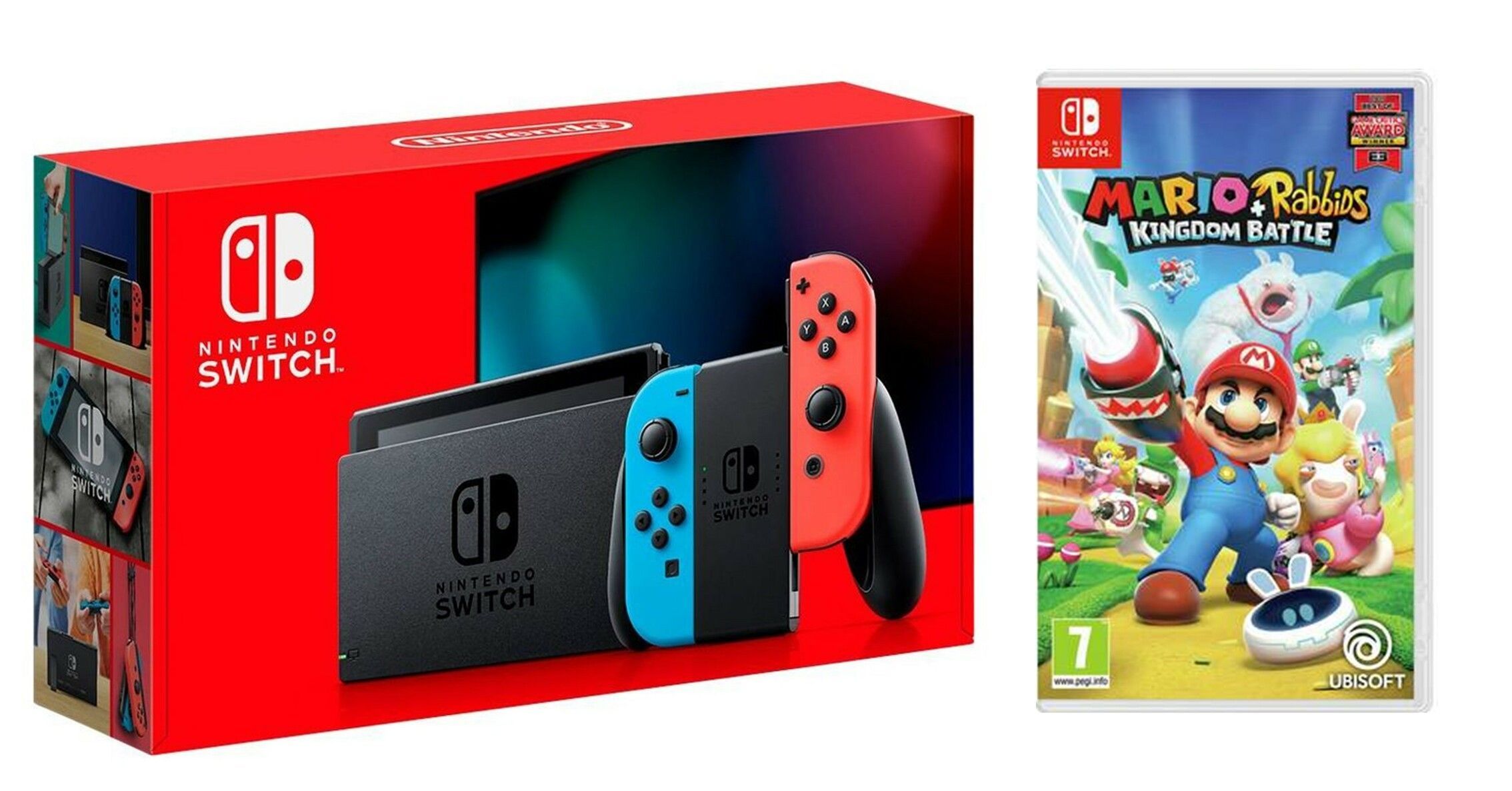 Nintendo Switch Neon blue/red - Обновлённая версия + Игра Mario and Rabbids  Kingdom Battle – фото, отзывы, характеристики в интернет-магазине ROZETKA  от продавца: GameSales | Купить в Украине: Киеве, Харькове, Днепре, Одессе,