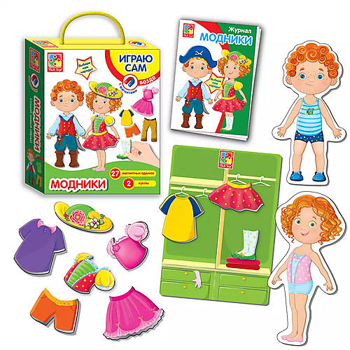 

Магнитная игра - одевашка «Модники» Vladi Toys (VT3702-02)