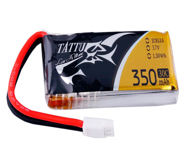 

Аккумулятор Tattu LiPO 3,7 В 350 мАч 1S 30C (TA-30C-350-1S1P-Molex-1)