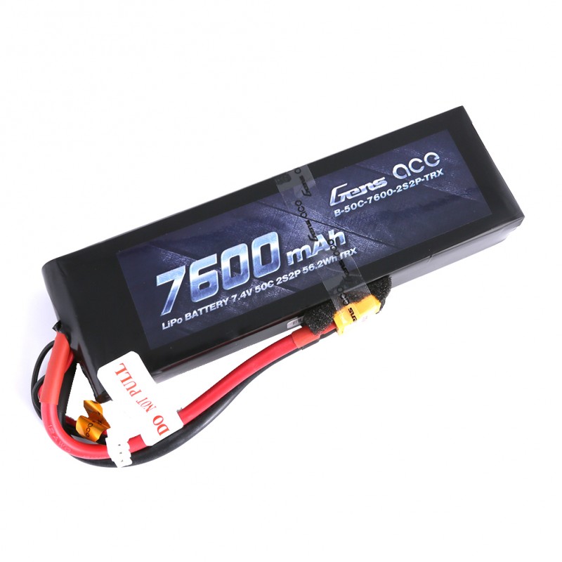 

Аккумулятор Gens Ace LiPO 7,4 В 7600 мАч 2S 50C (B-50C-7600-2S2P-TRX)