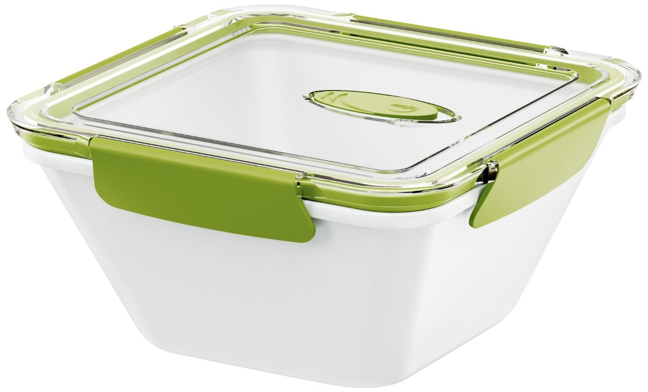 

Ланч-бокс квадратный Emsa Bento Box бело-зеленый 1,5л EM513961