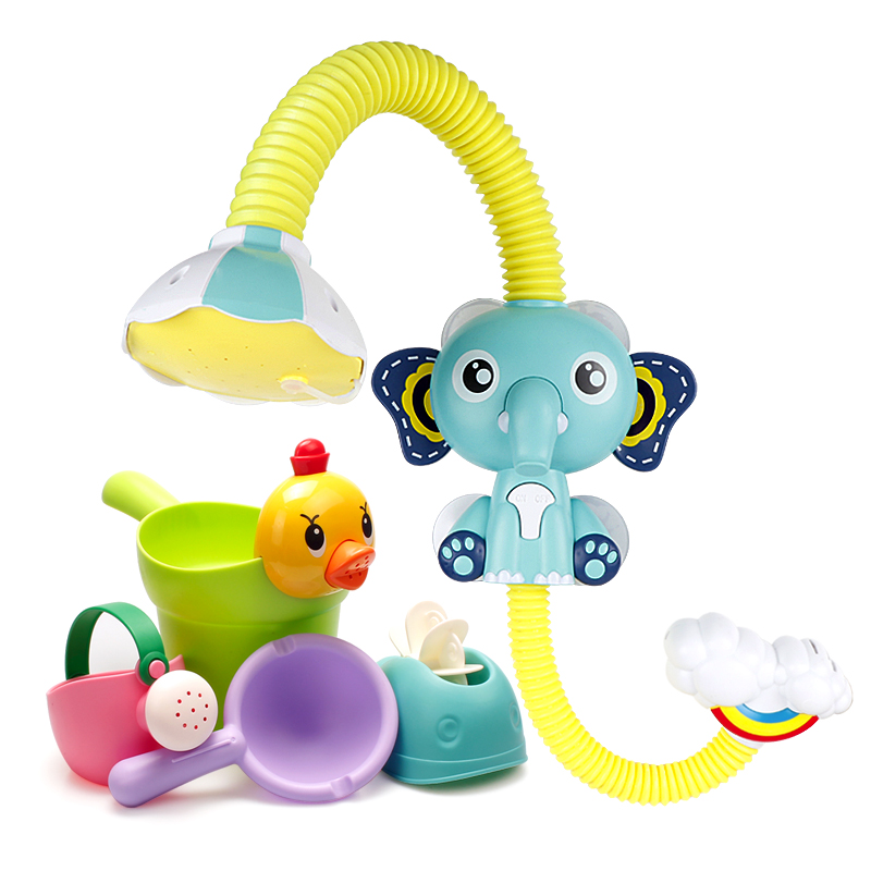 

Набор для игры в ванной: игрушка-душ Слоник + лейка + черпак + ведерко + мини-мельница Abtoys MZ100