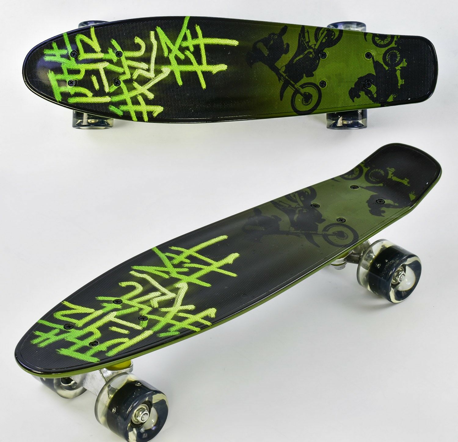 

Пенни борд Best Board F 9160, дека 21.65" колеса светятся, PU Зеленый
