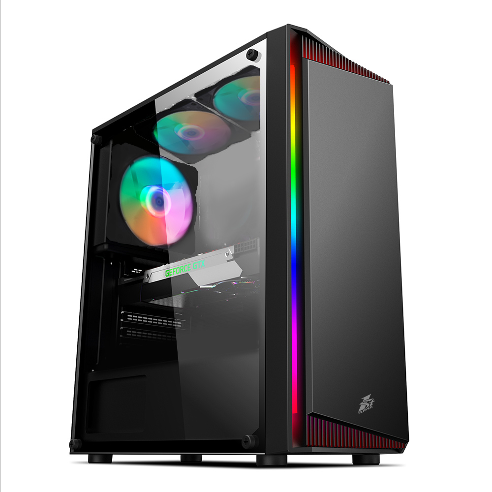

Корпус 1stPlayer RB-4-3G6-BK Black без БП