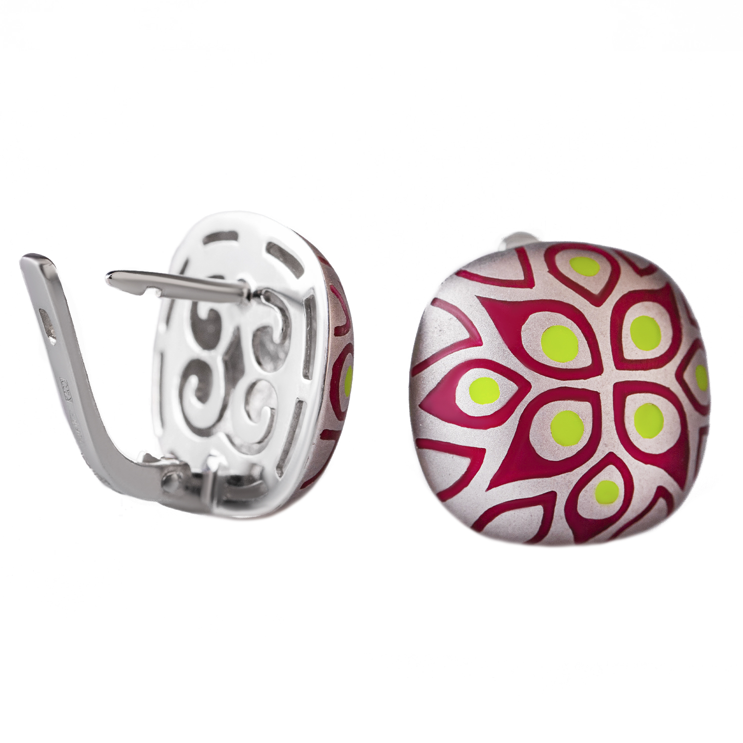 

Сережки строкатий крик срібло cava.cool