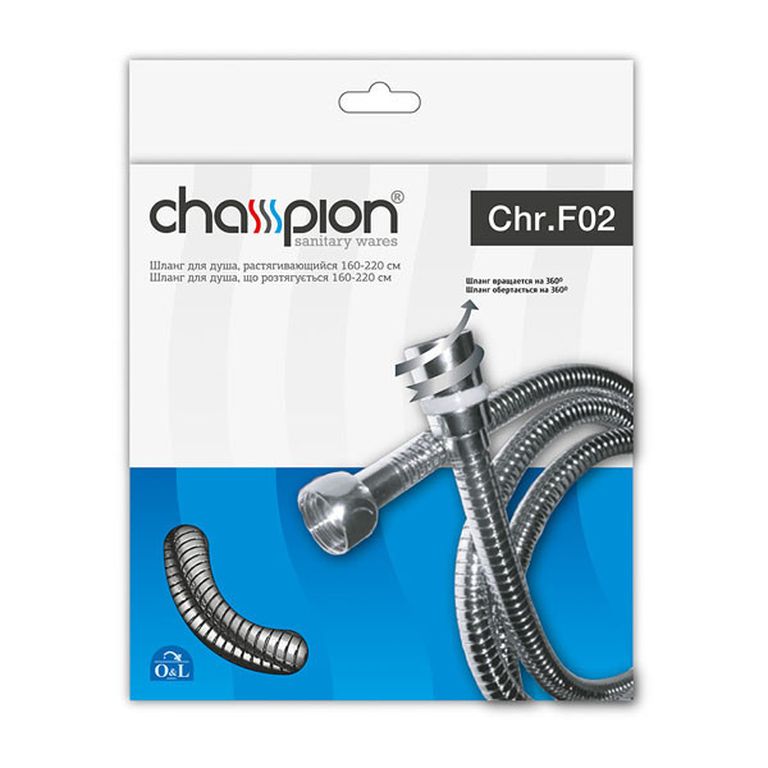 

Шланг Для Душа Champion Chr.f02 (160 См) С Подшипником (Ch0166) Растяжной