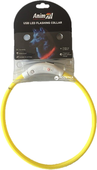 

Ошейник AnimAll LED 35 см желтый