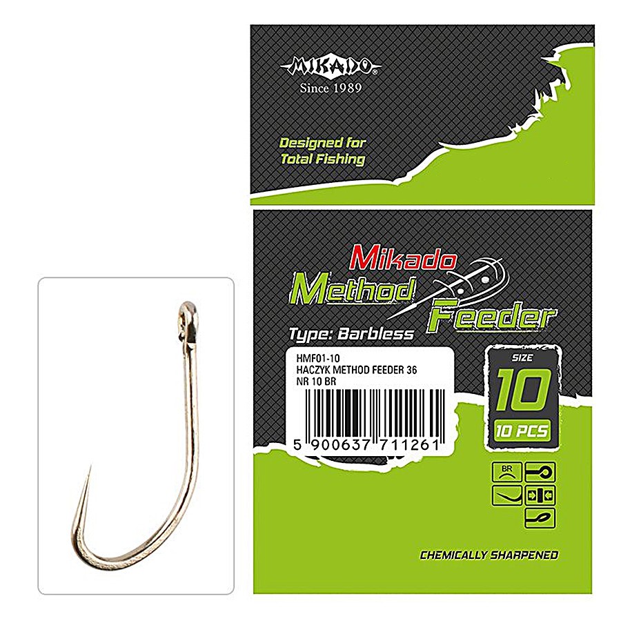Крючок Mikado Method Feeder 702 №8 10шт бронза (HMF01-8) – фото, отзывы,  характеристики в интернет-магазине ROZETKA от продавца: SunFish